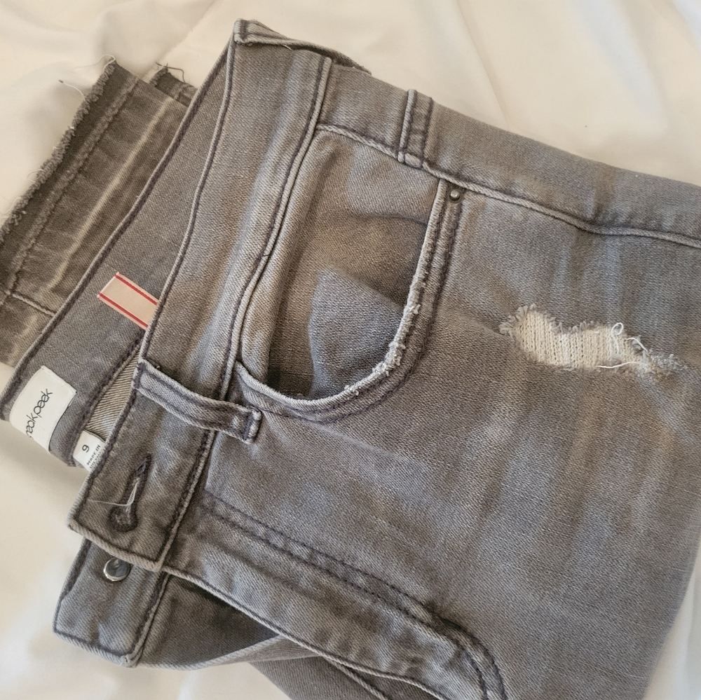 SNEEK PEAK, Grey ripped jeans, size 9